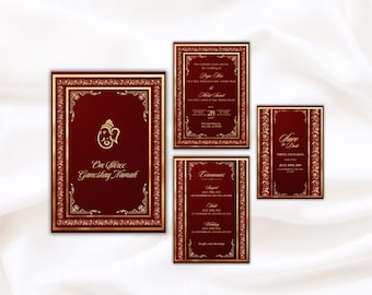 Hindu Wedding Invitation Hindu Wedding Invite Geneesh Indian Wedding Invitation Reception Card Shaadi Invitation Wedding Card Printable