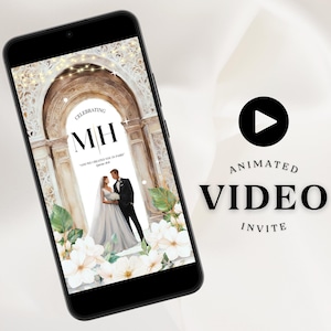 Perzische huwelijksuitnodiging Digitale Perzische gepersonaliseerde trouwkaart illustratie Video Farsi huwelijksuitnodiging Digitale Farsi-uitnodiging