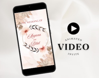 Muslim Invitation Template For Nikkah Floral Muslim Wedding Invitation Video Islamic Wedding Invitation Pakistani Wedding Card Nikkah Card