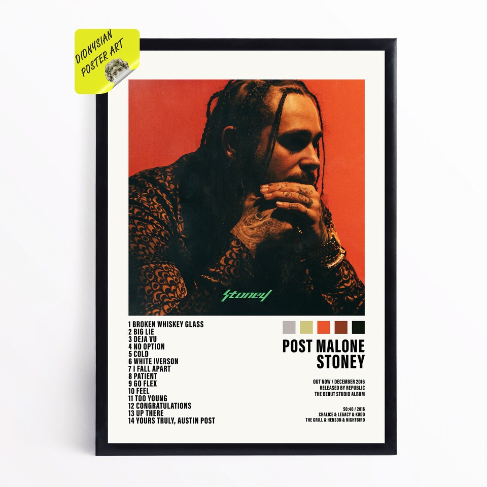 Post Malone, Stoney Poster | Album Cover Poster, Tracklist Poster ...
