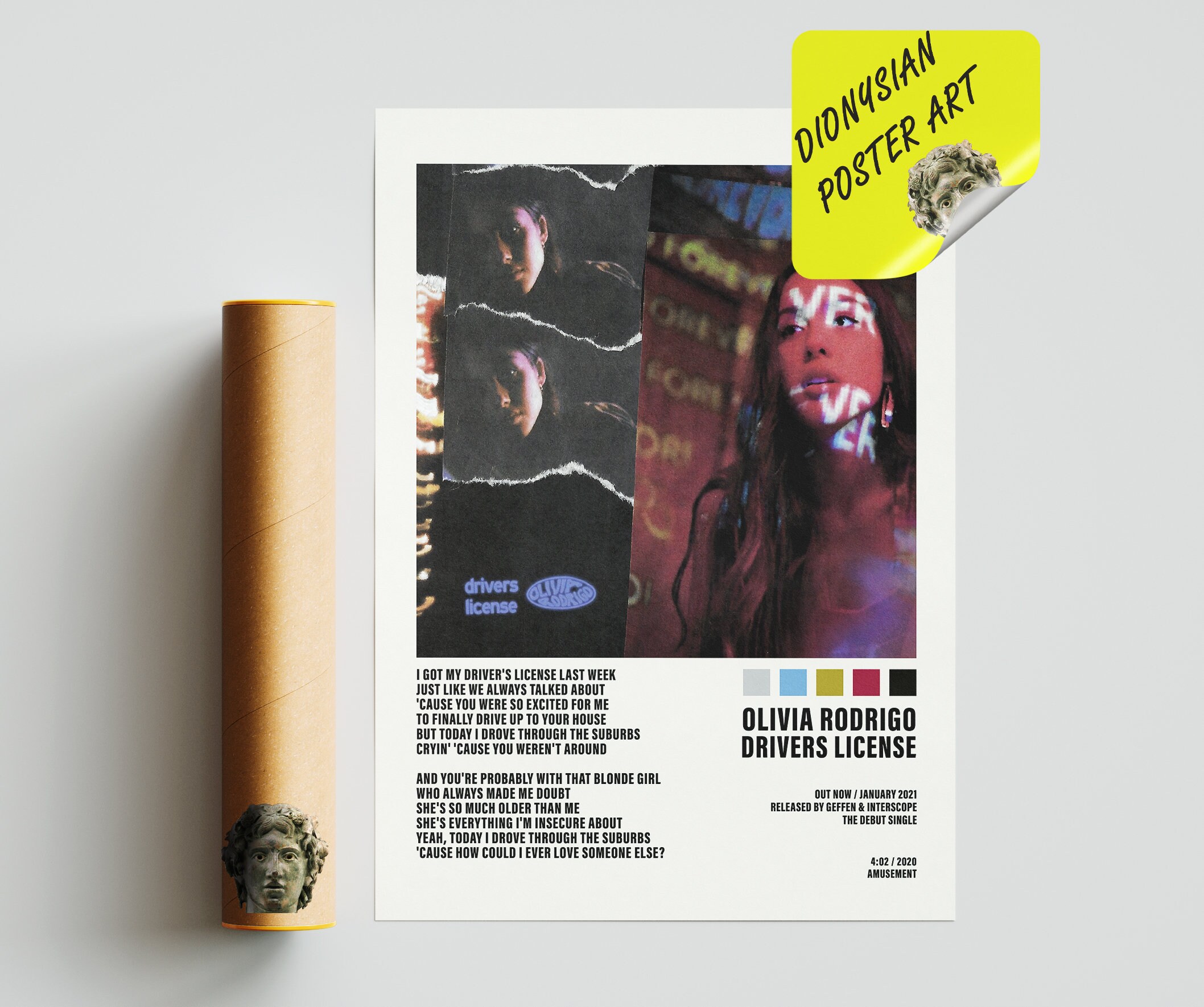 Olivia Rodrigo Drivers License Poster Album Cover Poster Etsy