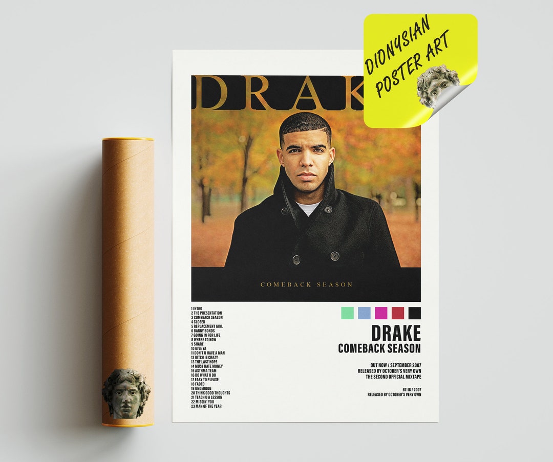 Drake Comeback Season Poster Album Cover Poster Tracklist Etsy(08)