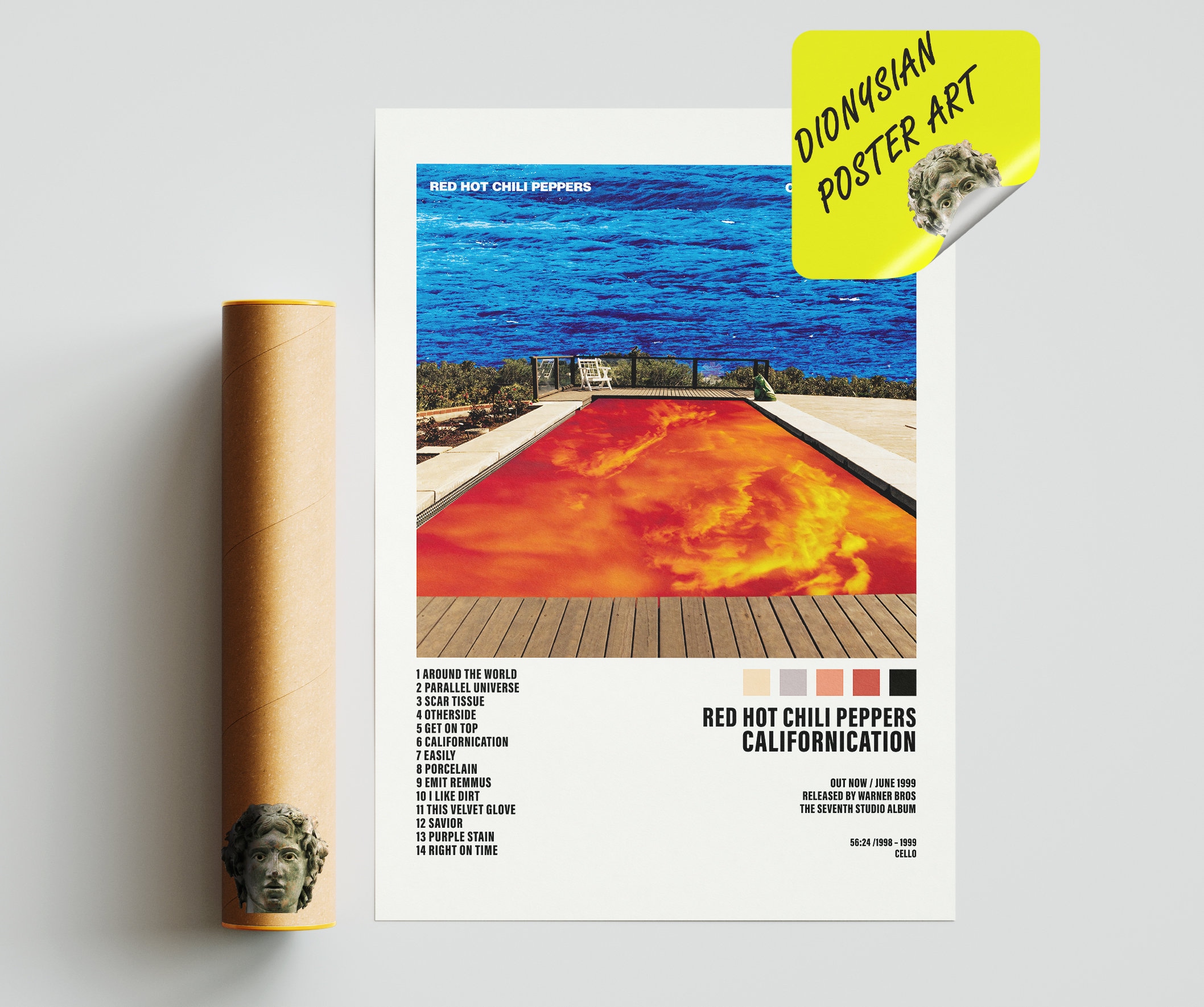 nærme sig Biprodukt tekst Red Hot Chili Peppers Californication Poster Album Cover - Etsy