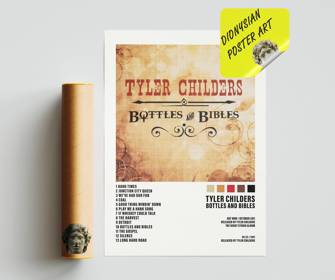 Tyler Childers Bottles and Bibles Poster Album Cover Etsy