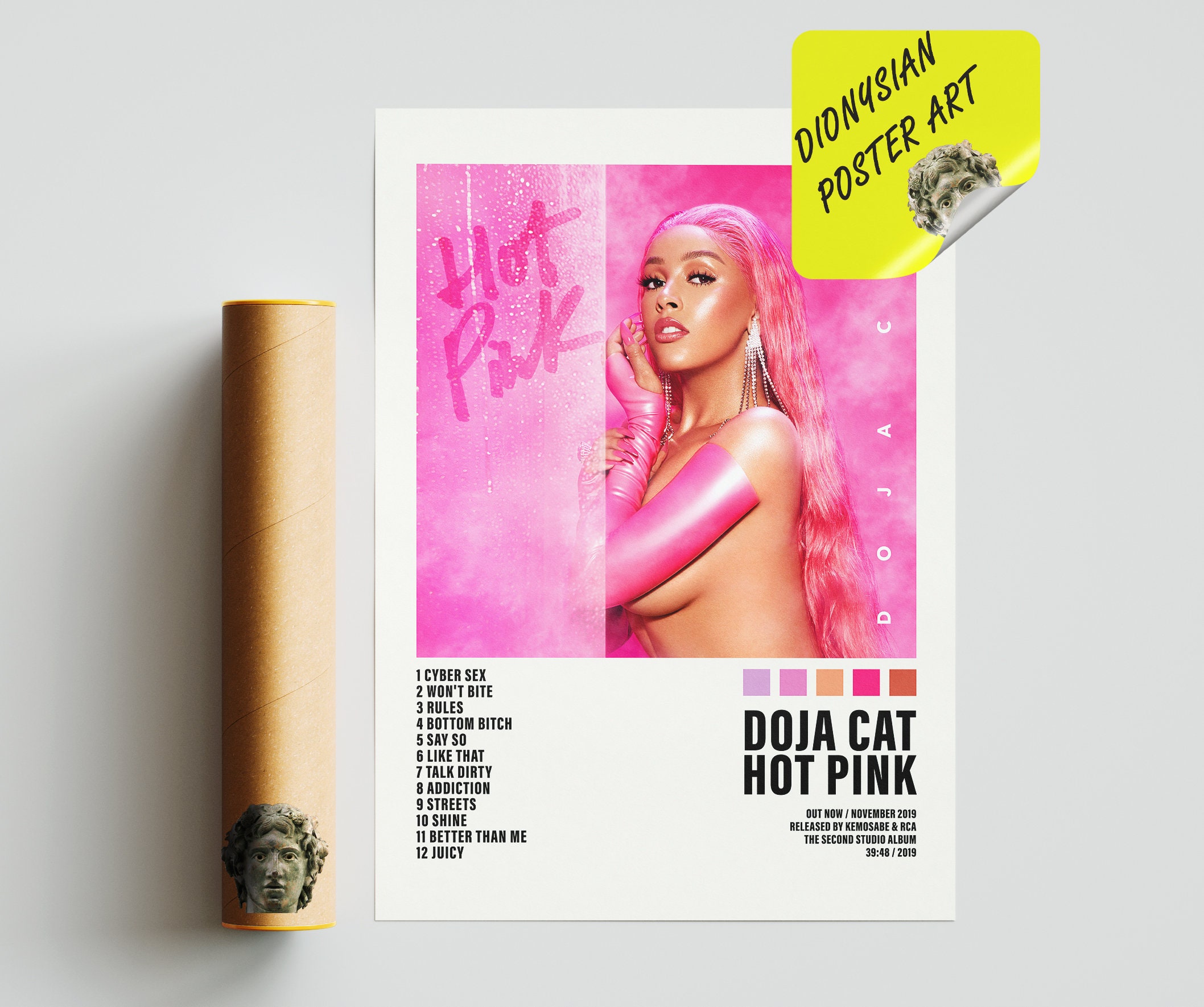 Doja Cat Hot Pink Poster Album Cover Poster Tracklist photo