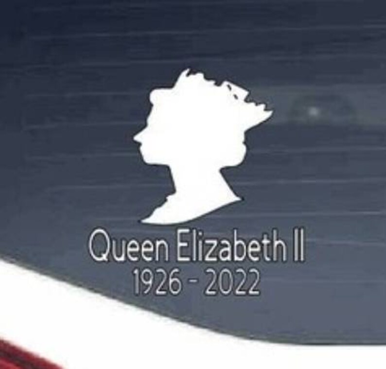 Queen Elizabeth II Memorial Window Decal Etsy