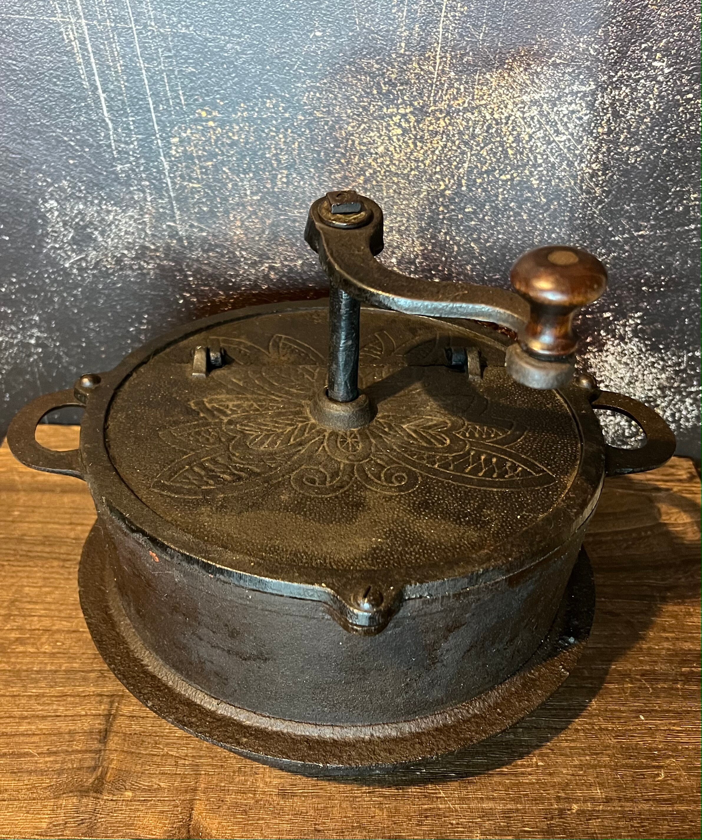 Antique Cast Iron German Coffee Bean Roaster Number 3 Etsy
