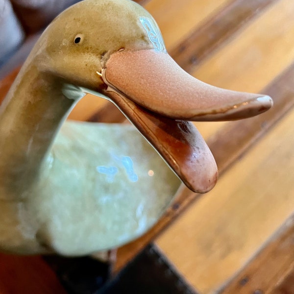Large Vintage Ceramic Whimsical Goose Figurine