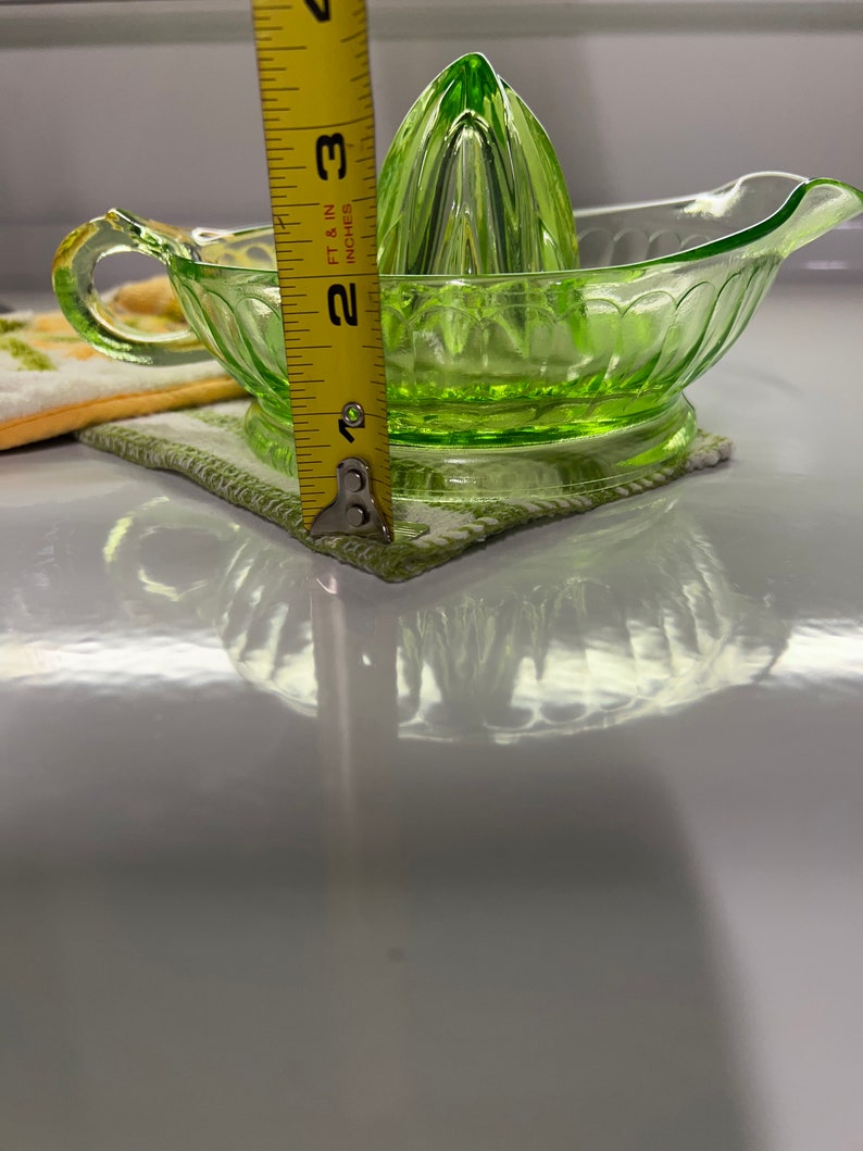 Vintage Green Uranium Glass Citrus Juicer Reamer Etsy