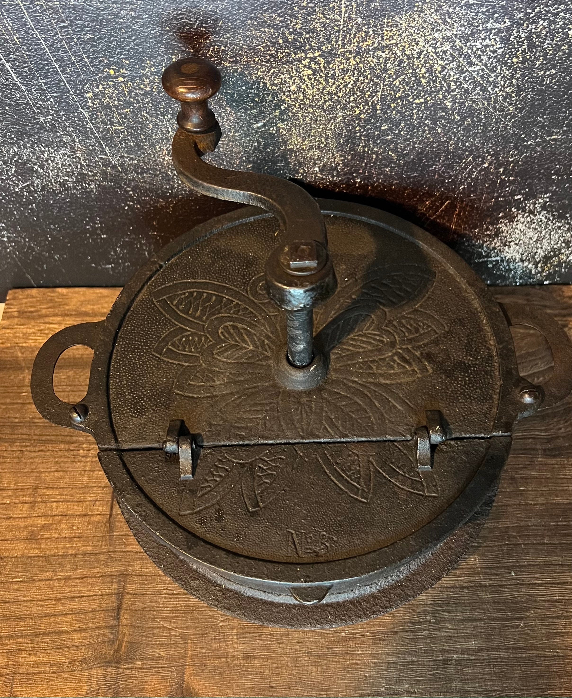 Antique Cast Iron German Coffee Bean Roaster Number 3 Etsy