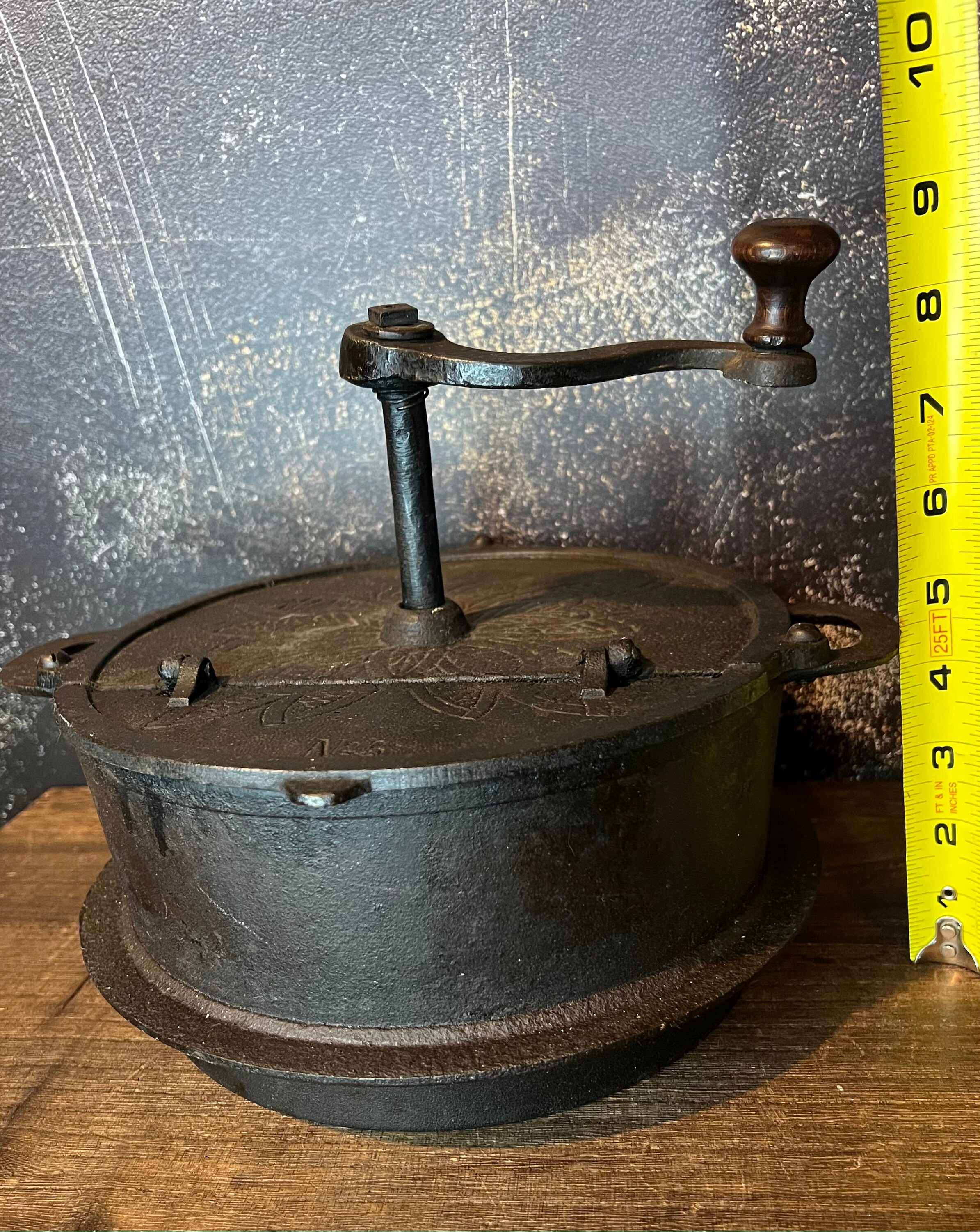 Antique Cast Iron German Coffee Bean Roaster Number 3 Etsy