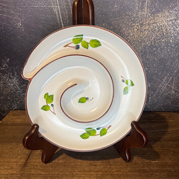 Vintage Shonfield's Spiral Olive Leaf Design Aperitif Servierplatte