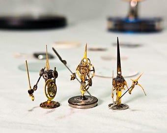 Steampunk: Sculpture- GEAR WATCH (Clockwork Warrior, Miniature Model, Metal Sculpture)