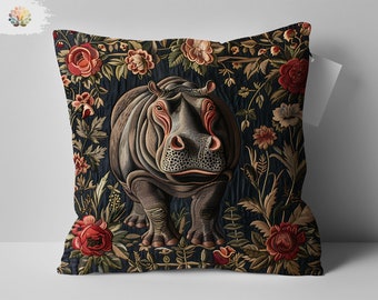 Fodera per cuscino con arazzo floreale ispirato a William Morris, cuscino decorativo, decorazione per la casa in stile vintage, stampa artistica unica