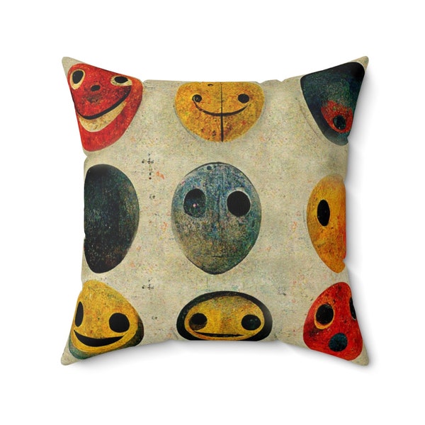 Smiley Face Pillow Etsy