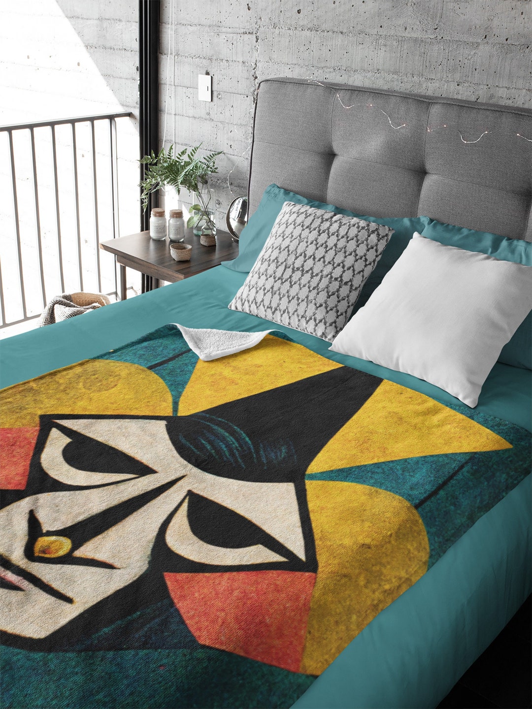 50 X 60 Picasso Art Large Throw Blanket Boho Etsy