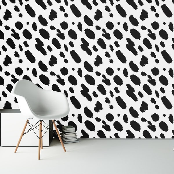 Peel and Stick Wallpaper Cow Print - Etsy