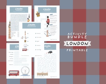 ロンドン アクティビティ パック ~ お子様向けの印刷可能な旅行ゲーム