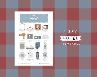 iSpy ホテル スカベンジャー ハント ~ 子供と大人向けの印刷可能な旅行アクティビティ