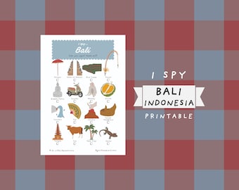 iSpy BALI スカベンジャーハント ~ 子供と大人向けの印刷可能な旅行アクティビティ