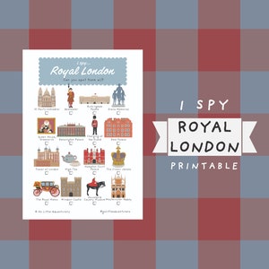 iSpy ROYAL LONDON Scavenger Hunt ~ Printable Travel Activity for Kids and Adults