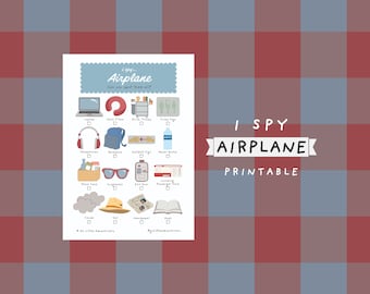 iSpy 飛行機スカベンジャーハント ~ 子供と大人向けの印刷可能な旅行アクティビティ