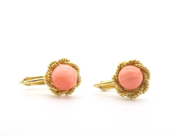 Chic Vintage 70s Mediterranean Pink Coral Gold To… - image 4
