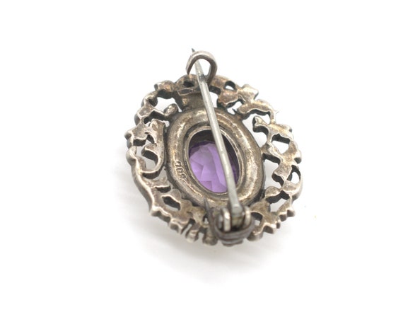 Antique Edwardian  Amethyst and Diamond Paste Edw… - image 2