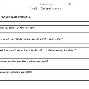 Self-determination Worksheet - Etsy