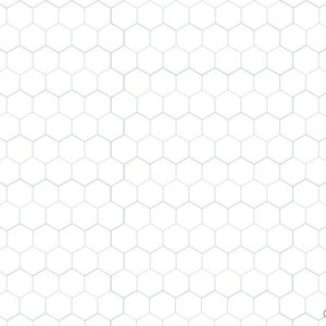 May include: A white background with a repeating pattern of gray hexagons.