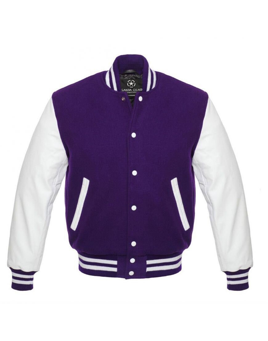 Purple Varsity Jacket Custom Made Purple Letterman Jacket High - Etsy