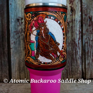 Custom Leather Cup Wrap ***Fits Stanley***