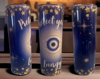 Chroń swoją energię! Evil Eye/Mal de Ojo 20 oz Skinny Tumbler