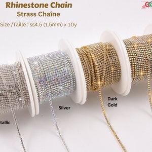 Crystal Rhinestone Chain: Jewelry Making, Crafts, Accessories - 10 Yards