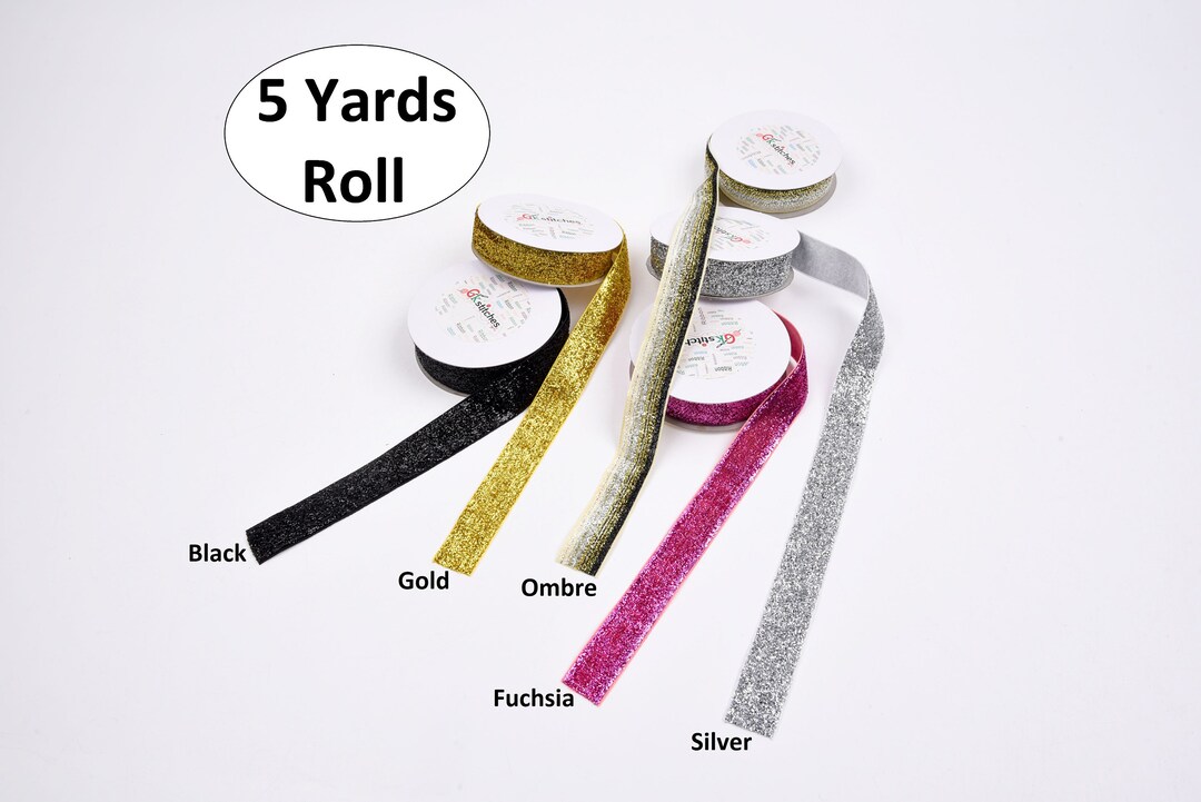 Spikly Ribbons Fancy Sparkly Ribbon 20 Mm Wide, Comes in 5 Yard Roll, Wedding Ribbon ...