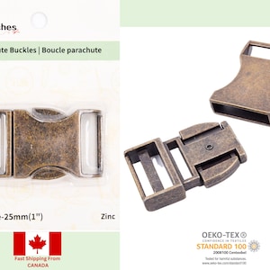 Parachute Buckles 25mm, Zinc Metal buckle,  Release Belt Buckle Adjuster, Side Release Buckles, Backpack buckle,