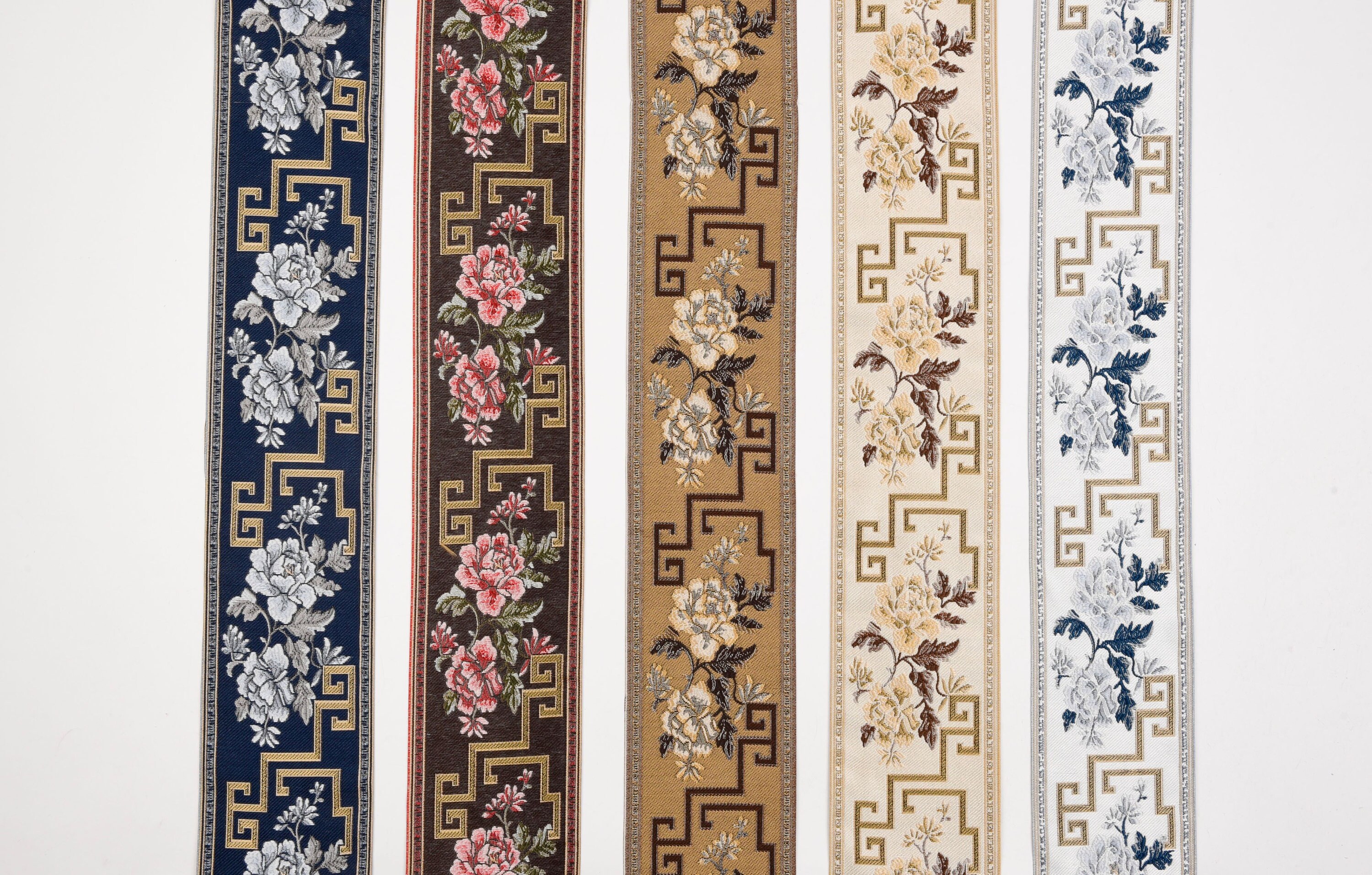 Curtain & Upholstery Webbing Trim Ribbon 120mm , 10yards Pack, Tapestry ...