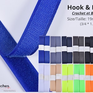 Peut inclure: Un assortiment de bandes auto-agrippantes, également connues sous le nom de velcro, d'une largeur de 3/4 de pouce. La bande mesure 1 mètre de long. Les couleurs comprennent le bleu, le gris, le noir, le rouge, le blanc, le beige, le jaune, le vert, l'orange et le rose.