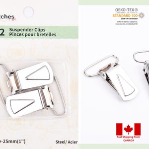 Suspender clips,25mm,Metal Kam Clips, Bib Holder ,Garment Clip, 1 inch suspender clip, dungaree clasps, clips holder, backpack braces