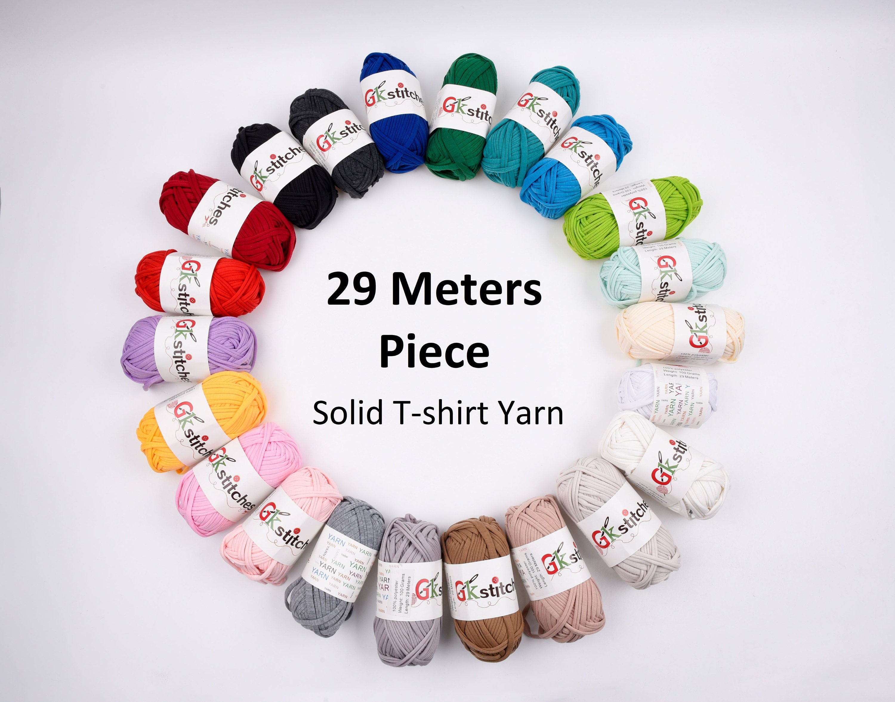 ソリッドTシャツヤーン - 29メートル - Etsy 日本