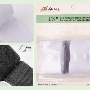 Self Adhesive Hook & Loop 32mm, Stitch Fastening Tape, Hook And Loop Fasteners Tape, Sewing Craft Supplies, Tape fastener