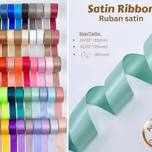 Satin ribbon Collection  40 mm wide, comes in 10 yard, wedding ribbon , ribbon for wedding , warping ribbon , Gold Satin Ribbon bow ribbon