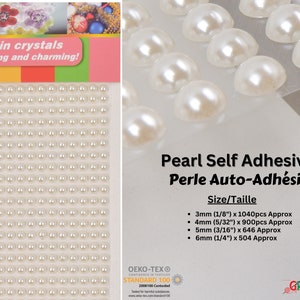 Horizon Pearl Stickers Pack of 10 Decorative Pearl Stickers Stick on Pearls  Row of Stick on Pearls Invitation Decoration 