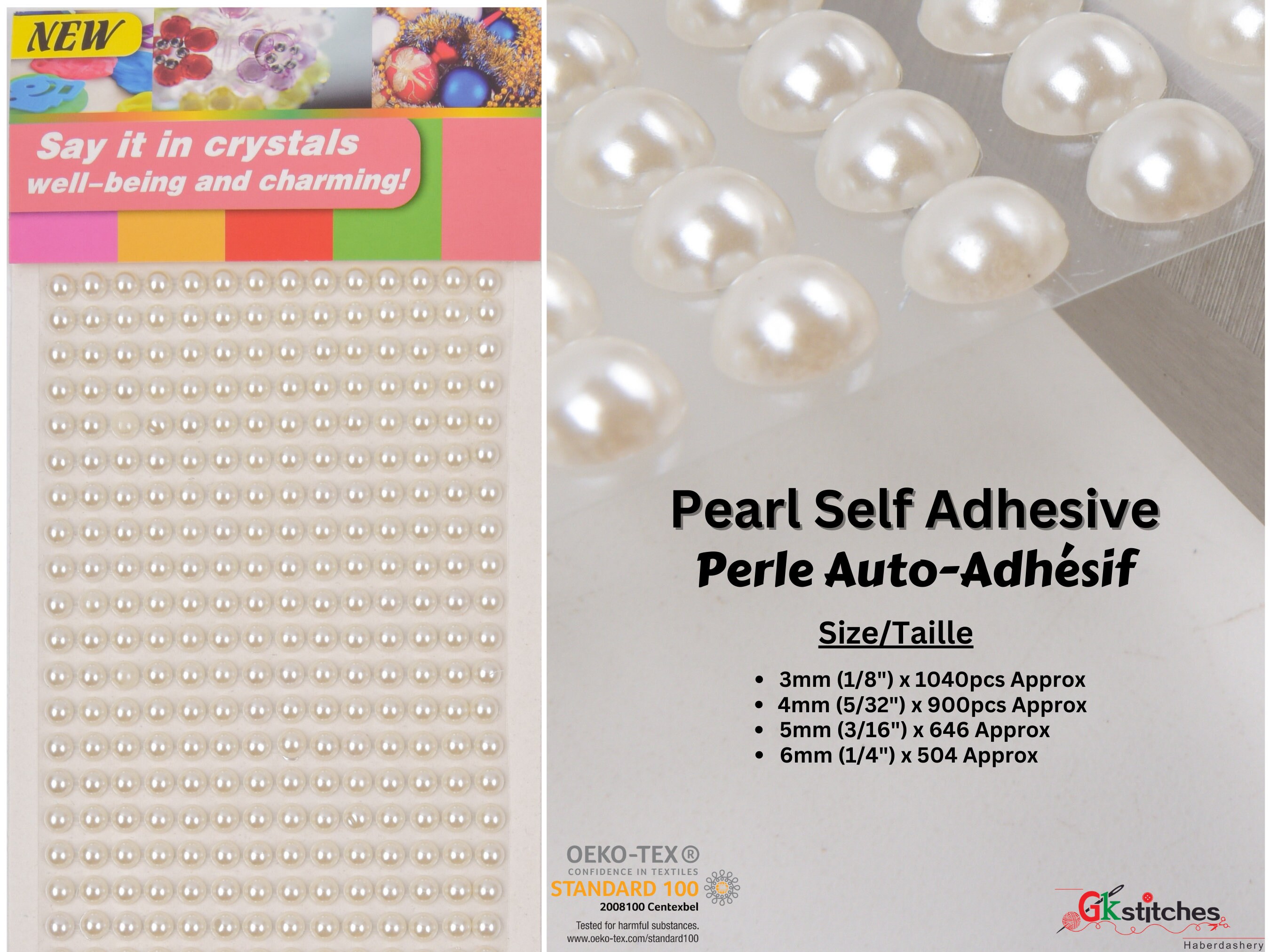 Odisha Pearl Self Adhesive Row Decorative Pearl Stickers Pearl