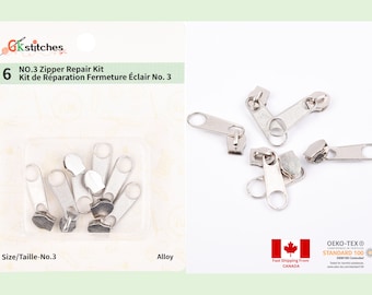 Kit Riparazione Cerniere Universale - 12 Pezzi Per Vestiti, Borse, Tende - Include Cursori E Denti - Foto 2