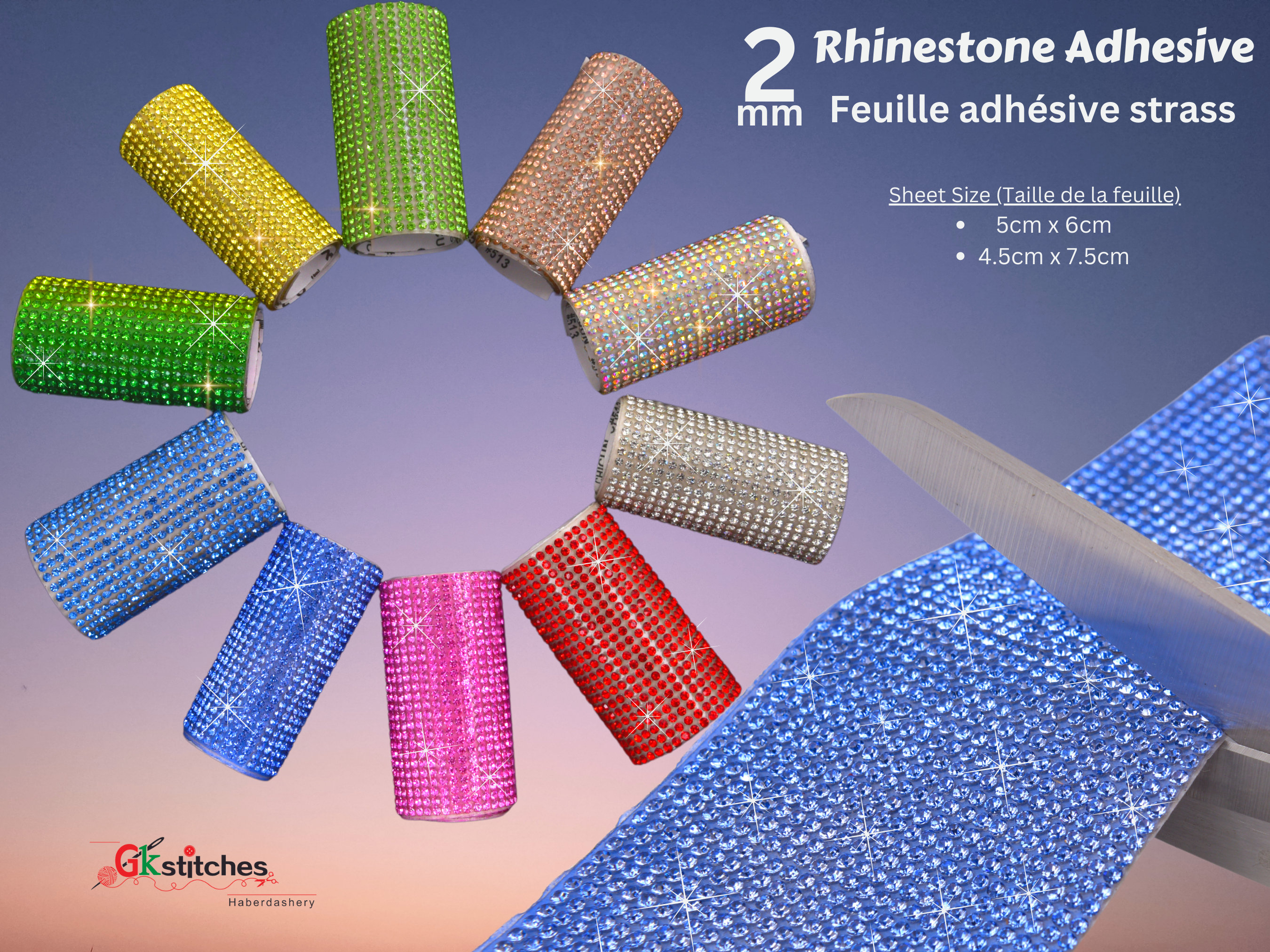 2mm Rhinestone Self Adhesive Sheet: DIY Craft Embellishment - Etsy