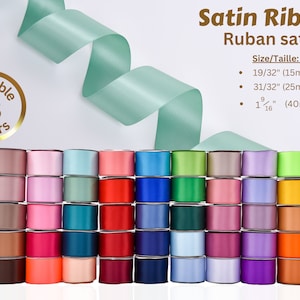 Collection de rubans de satin de 25 mm de large, 10 yards, ruban de mariage, ruban pour mariage, ruban d'ourdissage, ruban de noeud de ruban de satin doré