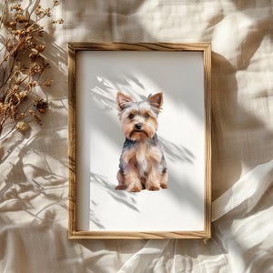 Yorkshire Terrier Pet Print | Dog Watercolor | Printable Wall Art | Pet Digital Artwork | Pet Home Decor | Dog Drawing | Dog Printable Art