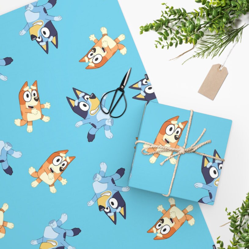 Bluey Wrapping Paper Bluey Gift Wrap Bluey Birthday Bluey Etsy