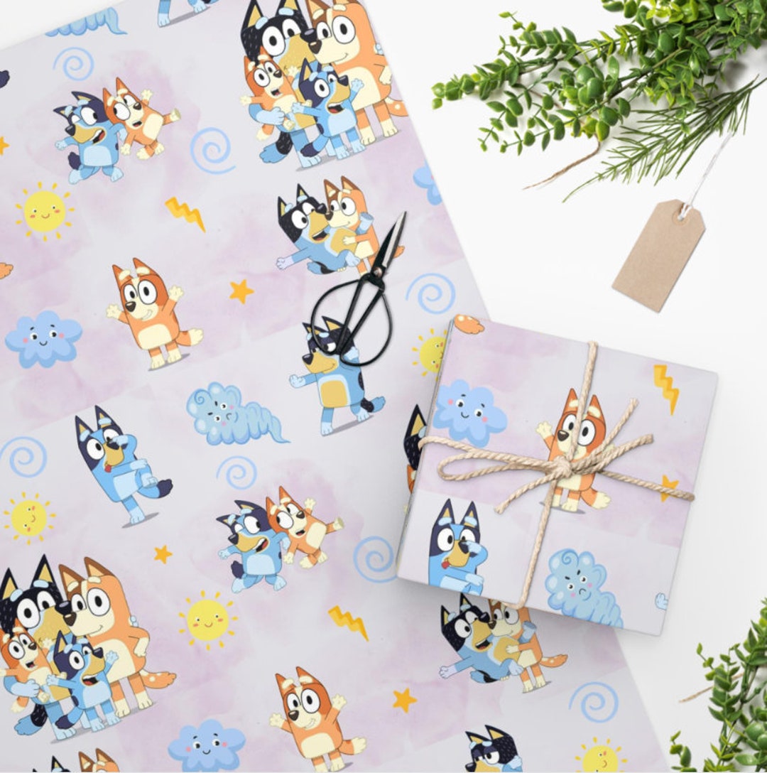 Bluey Gift Wrapping Bluey Wrapping Paper Bluey Birthday Etsy